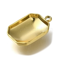 Ion Plating(IP) 304 Stainless Steel Pendant Cabochon Settings&nbsp;STAS-I310-25G
