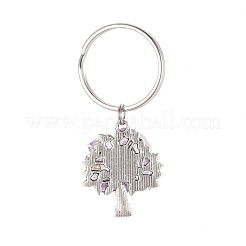 Chip Natural Amethyst Keychain&nbsp;KEYC-JKC00219-04