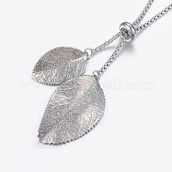 Tarnish Resistant Adjustable 304 Stainless Steel Lariat Necklaces&nbsp;NJEW-L453-25P