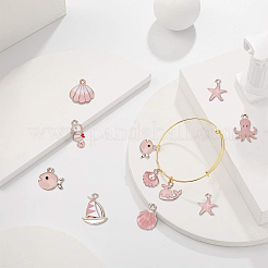 Ocean Theme Alloy Enamel Pendants&nbsp;ENAM-BC0001-04