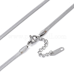 Non-Tarnish 304 Stainless Steel Snake Chain Necklaces&nbsp;NJEW-G081-12P