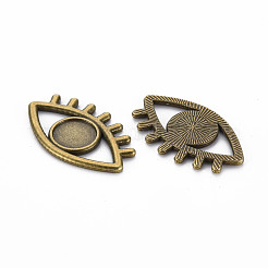 Tibetan Style Alloy Tray Settings&nbsp;TIBEP-N010-006AB-RS