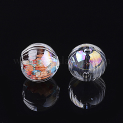 Handmade Blown Glass Globe Beads&nbsp;BLOW-T001-02A-AB