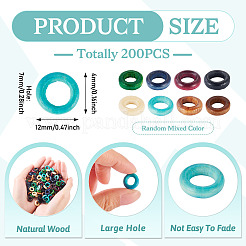 200Pcs Wood European Beads&nbsp;WOOD-TA0002-94