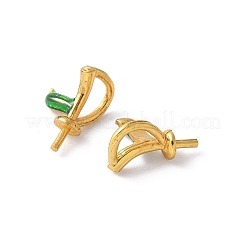 Brass Enamel Eye Pin Peg Bails&nbsp;KK-K399-16A-01