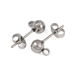 304 Stainless Steel Stud Earring Findings&nbsp;STAS-A119-06P
