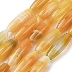 Natural Yellow Agate Beads Strands&nbsp;G-Z113-A07