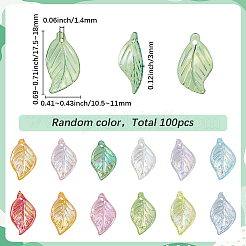 100Pcs Transparent Acrylic Pendants&nbsp;MACR-SC0002-68