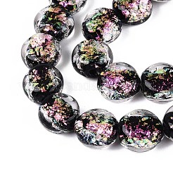 Handmade Foil Glass Beads Strands&nbsp;FOIL-Q002-03E