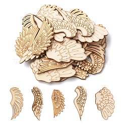25 Pairs 5 Style Wood Cabochons&nbsp;WOOD-CJ0001-67