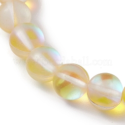 8mm Round Dyed Synthetic Moonstone Beaded Stretch Bracelets&nbsp;BJEW-JB10308-04