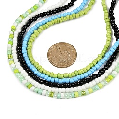 Bohemian Glass Seed Beaded Multi-strand Necklaces for Women&nbsp;NJEW-JN05354-02