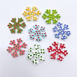 Christmas Snowflake Wooden Buttons&nbsp;XMAS-PW0001-225