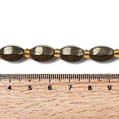 Natural Pyrite Beads Strands&nbsp;G-Z131-E01-01