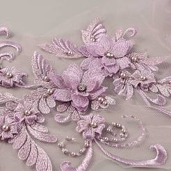 3D Flower Organgza Polyester Embroidery Ornament Accessories&nbsp;DIY-WH0308-243D