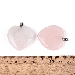 Natural Rose Quartz Pendants&nbsp;X-G-S364-006