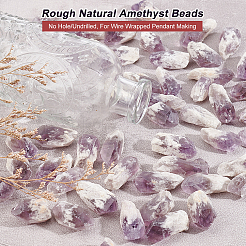 Raw Rough Natural Amethyst Beads&nbsp;G-WH0016-34