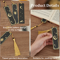 3Pcs 3 Styles Brass Rectangle Bookmarks&nbsp;FIND-FG0003-94