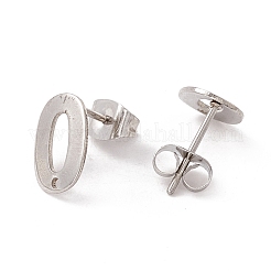 Non-Tarnish 201 Stainless Steel Stud Earring Findings&nbsp;STAS-G266-04P