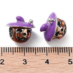 Halloween Rack Plating Brass Enamel European Beads&nbsp;KK-M280-01P