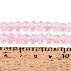 Spray Painted Crackle Glass Beads Strands&nbsp;LS-CCG-Q002-6mm-01