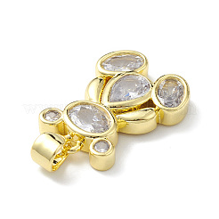 Rack Plating Brass Micro Pave Cubic Zirconia Pendants&nbsp;KK-H443-04G