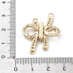 Brass Clear Cubic Zirconia Fold Over Clasps&nbsp;LS-KK-M306-03G