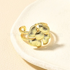 Brass Cuff Rings for Women&nbsp;RJEW-Q008-08G