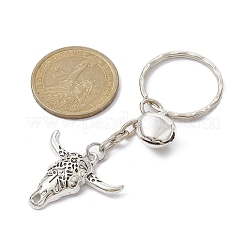 Tibetan Style Alloy Bull Head Kcychain&nbsp;KEYC-JKC00562-02