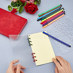 4Pcs 2 Styles Acrylic A6 Blank Binders&nbsp;AJEW-FH0007-69