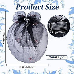 Organza ABS Pearl Wedding Veil&nbsp;OHAR-WH20020-05C
