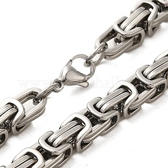 202 Stainless Steel Byzantine Chains Necklaces & Bracelets Jewelry Sets for Unisex&nbsp;STAS-A100-21P