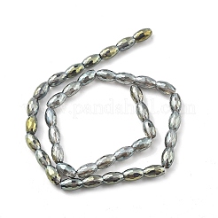 Electroplate Transparent Glass Beads Strands&nbsp;EGLA-M032-02A-PL01