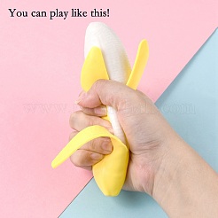 TPR Peeled Banana Stress Toy&nbsp;AJEW-L088-01