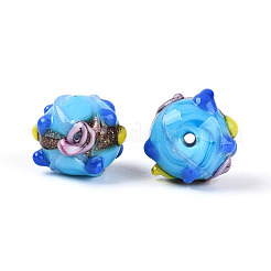 Handmade Gold Sand Lampwork Beads&nbsp;LAMP-N038-02B