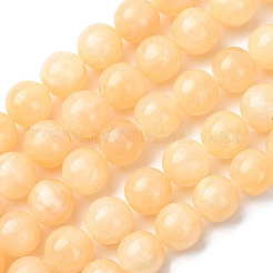 Natural Lemon Jade Beads Strands&nbsp;G-H343-D04-14mm