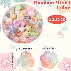200Pcs Transparent Glass Beads Caps&nbsp;GLAA-PA0001-21