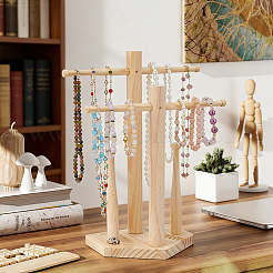 Baseball Wooden Jewelry Ring Display Tower Stands&nbsp;ODIS-WH0086-223B