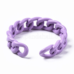 Spray Painted Brass Cuff Rings&nbsp;RJEW-S044-146
