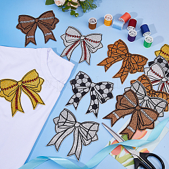 12Pcs 6 Colors Computerized Embroidery Cloth Self Adhesive Patches&nbsp;PATC-DC0001-11