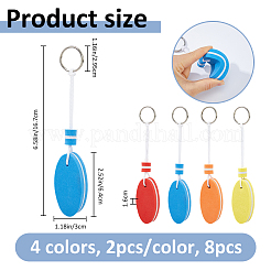8Pcs 4 Colors EVA Keychains&nbsp;KEYC-FH0001-73
