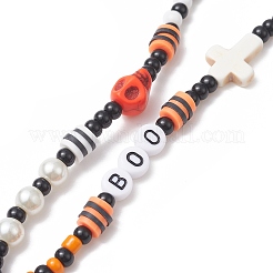 Halloween Glass Beaded Mobile Straps&nbsp;HJEW-TA00004