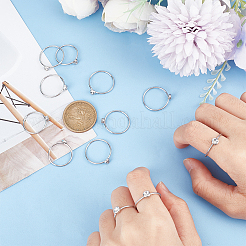 12Pcs 3 Size 304 Stainless Steel Finger Rings Settings for Rhinestone Base&nbsp;STAS-CA0002-16