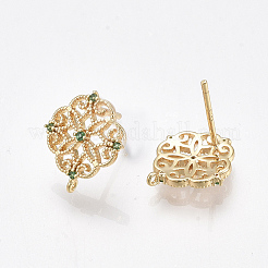 Brass Stud Earring Findings&nbsp;LS-KK-T038-491B