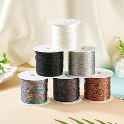6 Rolls 6 Colors 6-Ply Polyester Metallic Thread&nbsp;OCOR-TA0003-11A