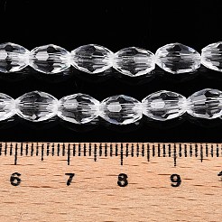 Transparent Glass Beads Strands&nbsp;EGLA-A037-T6x8mm-D01