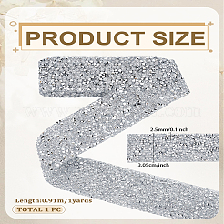 1 Yard Glitter Resin Hotfix Rhinestone(Hot Melt Adhesive On The Back)&nbsp;DIY-LP0002-37B