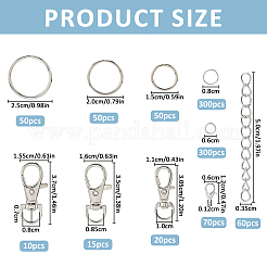 115Pcs 4 Styles Alloy Swivel Lobster Claw Clasps&nbsp;FIND-FH0018-13