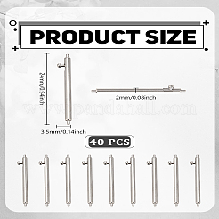 40Pcs 303 Stainless Steel Quick Release Spring Bars Pins&nbsp;FIND-LP0003-42