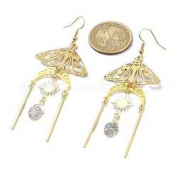 Brass Butterfly Dangle Earrings for Women&nbsp;EJEW-TA00369